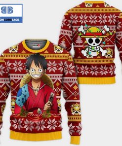 luffy wano one piece anime christmas 3d sweater 3 SdRtg