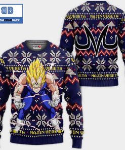 majin vegeta dragon ball anime ugly christmas sweater 2 thcS5