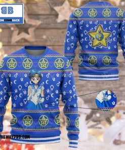 mercury sailor moon anime custom imitation knitted christmas 3d sweater 4 KHo7o
