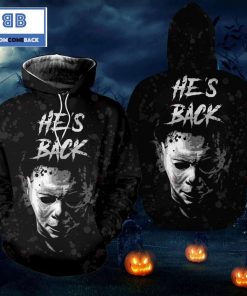 michael myers hes back halloween 3d hoodie 2 dnr7M