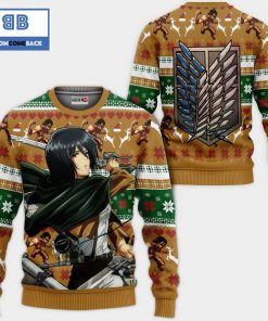 mikasa ackerman attack on titan anime christmas 3d sweater 2 95CYJ