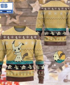 mimikyu pokemon anime custom imitation knitted ugly christmas sweater 2 f8P7k