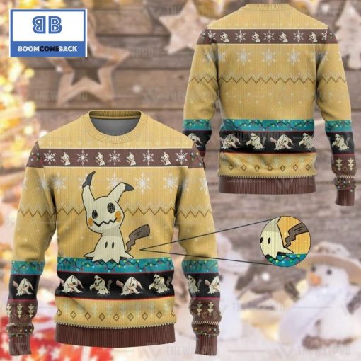 Mimikyu Pokemon Anime Custom Imitation Knitted Ugly Christmas Sweater