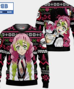mitsuri kanroji kimetsu no yaiba anime ugly christmas sweater 3 r5B8p