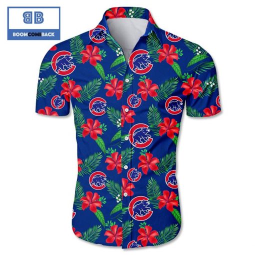 MLB Chicago Cubs Tropical Flower Hawaiian Shirt