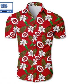 mlb cincinnati reds tropical flower hawaiian shirt 4 jY60M
