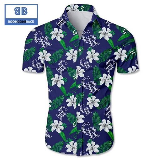MLB Colorado Rockies Tropical Flower Hawaiian Shirt