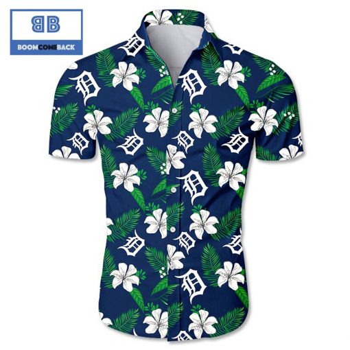 MLB Detroit Tigers Tropical Flower Hawaiian Shirt