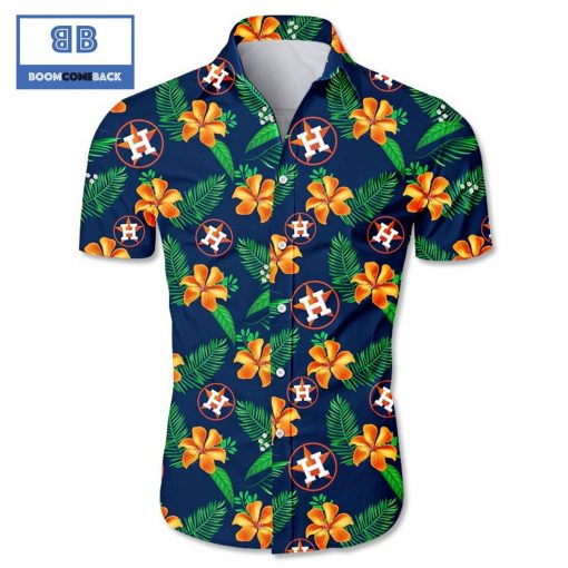 MLB Houston Astros Tropical Flower Hawaiian Shirt
