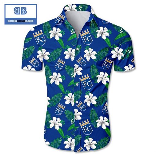 MLB Kansas City Royals Tropical Flower Hawaiian Shirt
