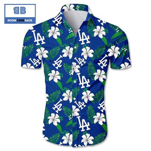 MLB Los Angeles Dodgers Tropical Flower Hawaiian Shirt