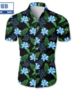 mlb miami marlins tropical flower hawaiian shirt 2 9gSM4
