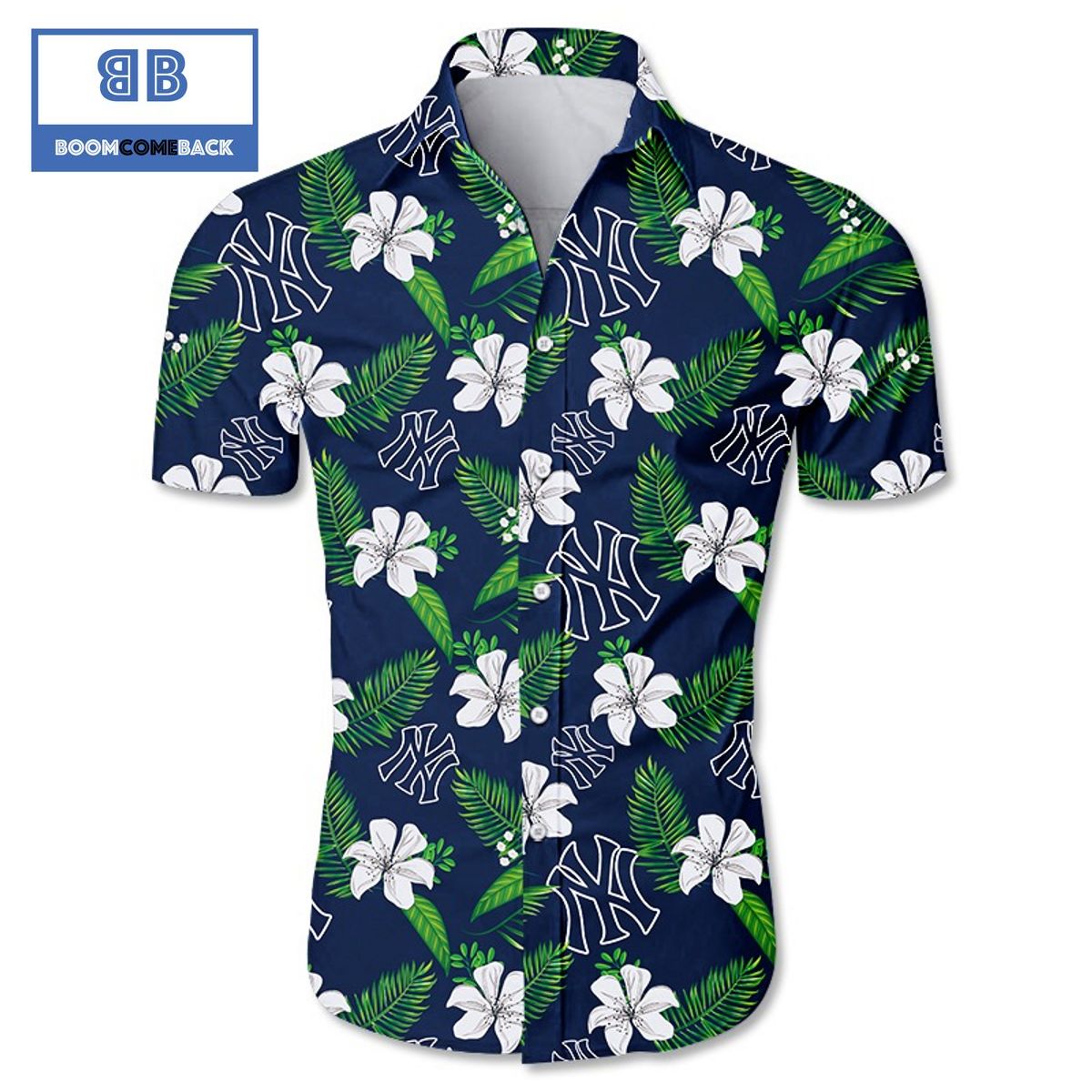 MLB New York Yankees Tropical Flower Hawaiian Shirt