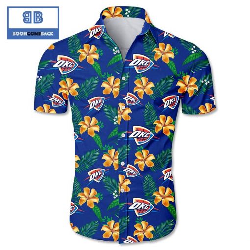 MLB Oklahoma City Thunder Tropical Flower Hawaiian Shirt