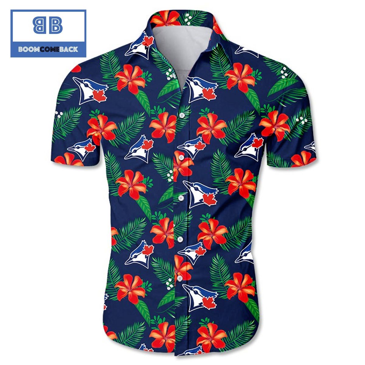 MLB Toronto Blue Jays Tropical Flower Hawaiian Shirt