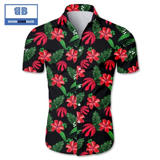 MLB Toronto Raptors Tropical Flower Hawaiian Shirt