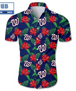 MLB Washington Nationals Tropical Flower Hawaiian Shirt