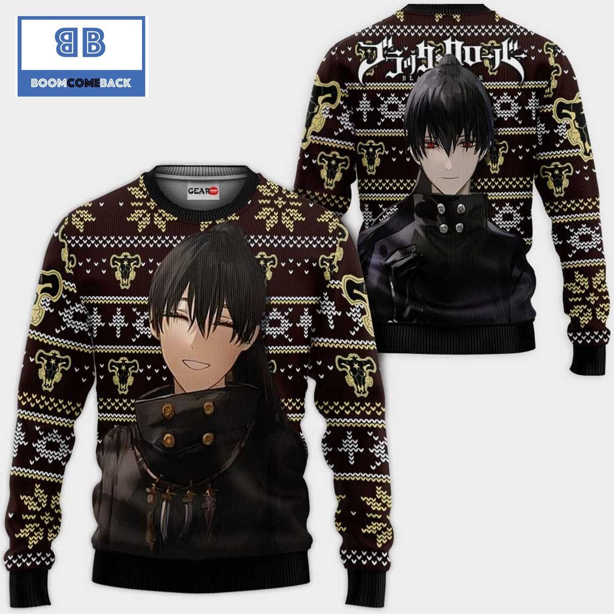 Nacht Faust Black Clover Anime Christmas 3D Sweater