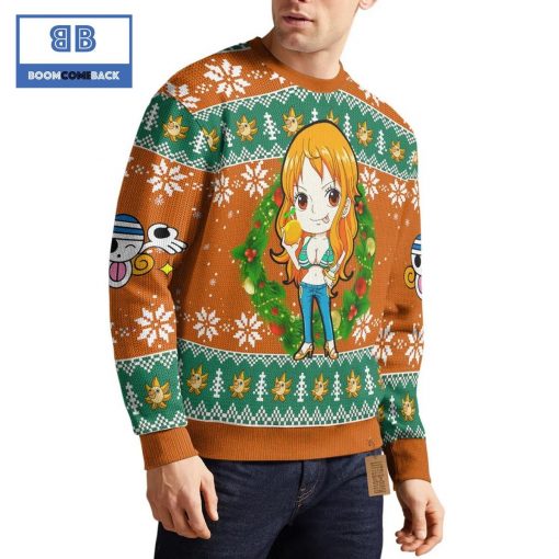 Nami One Piece Anime Christmas Custom Knitted 3D Sweater