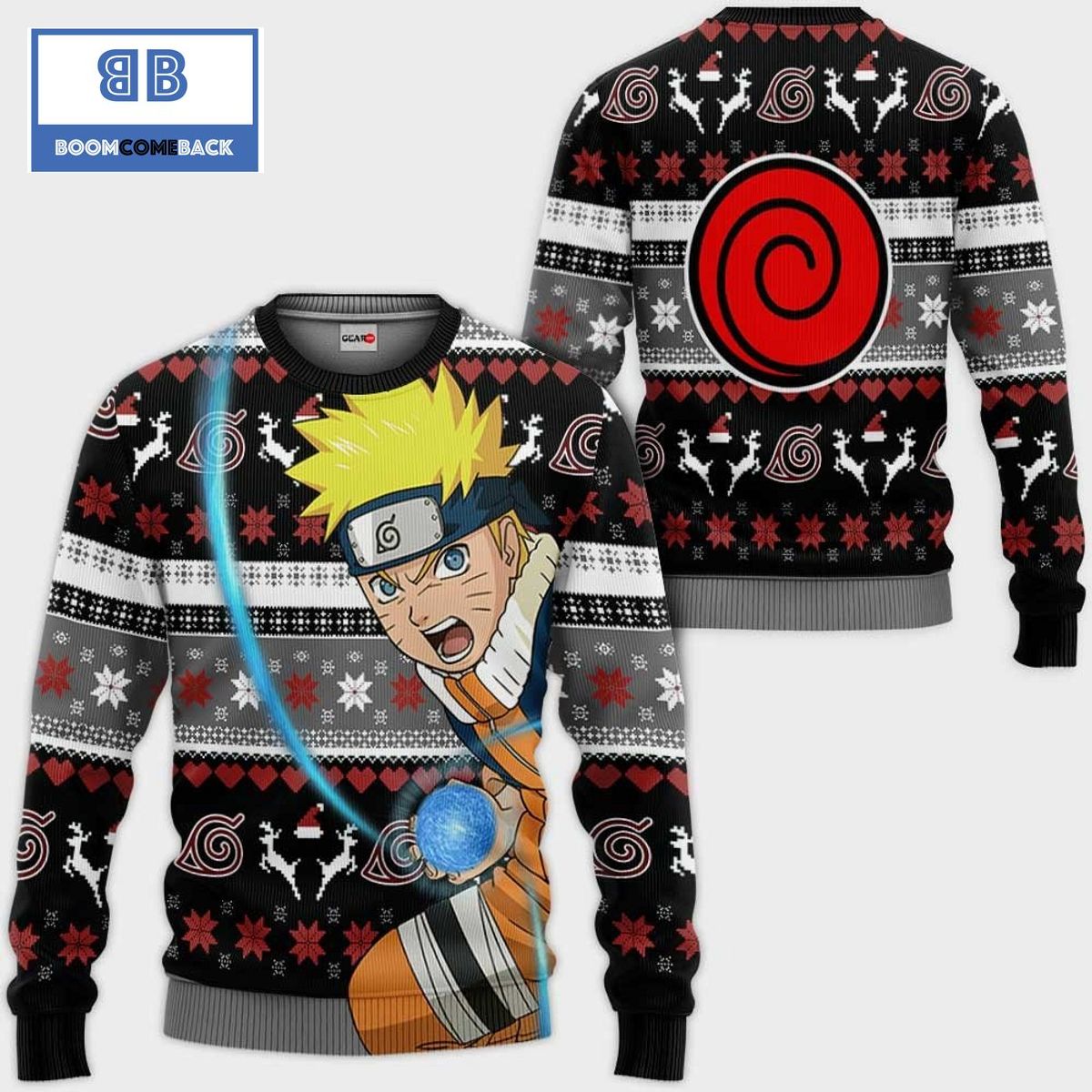 Naruto Rasengan Naruto Anime Ugly Christmas Sweater