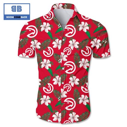 NBA Atlanta Hawks Tropical Flower Hawaiian Shirt