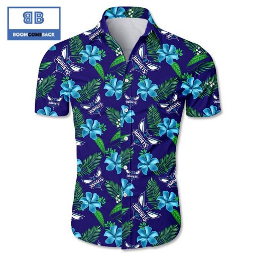 NBA Charlotte Hornets Tropical Flower Hawaiian Shirt