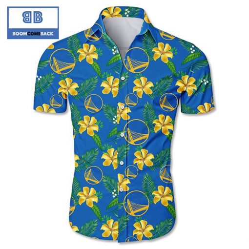 NBA Golden State Warriors Tropical Flower Hawaiian Shirt