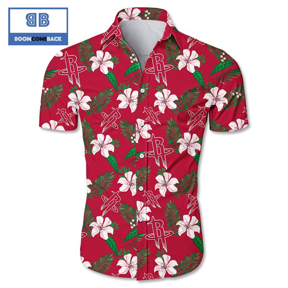 NBA Houston Rockets Tropical Flower Hawaiian Shirt