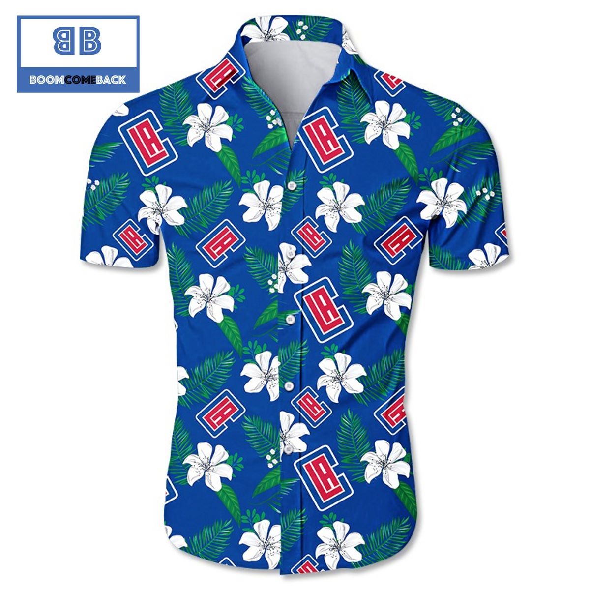 NBA Los Angeles Clippers Tropical Flower Hawaiian Shirt