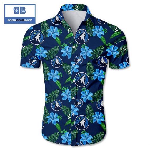 NBA Minnesota Timberwolves Tropical Flower Hawaiian Shirt