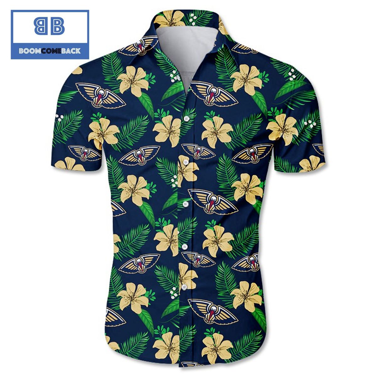 NBA New Orleans Pelicans Tropical Flower Hawaiian Shirt