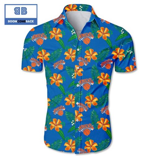 NBA New York Knicks Tropical Flower Hawaiian Shirt