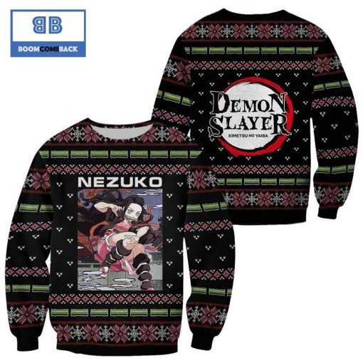 Nezuko Demon Slayer Anime Christmas 3D Sweater