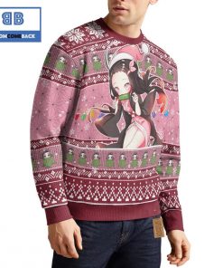 Nezuko Kamado Cute Demon Slayer Anime Christmas Custom Knitted 3D Sweater