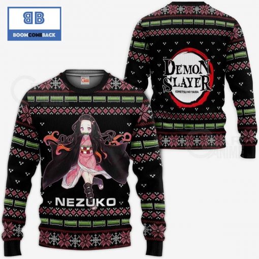 Nezuko Kamado Kimetsu No Yaiba Anime Ugly Christmas Sweater