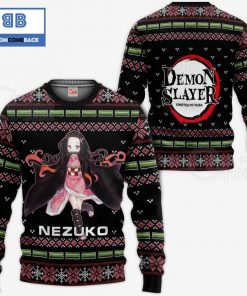 nezuko kamado kimetsu no yaiba anime ugly christmas sweater 2 c3JQk