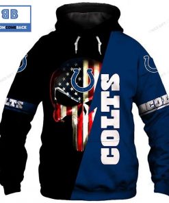 NFL Indianapolis Colts Skull American Flag 3D Hoodie