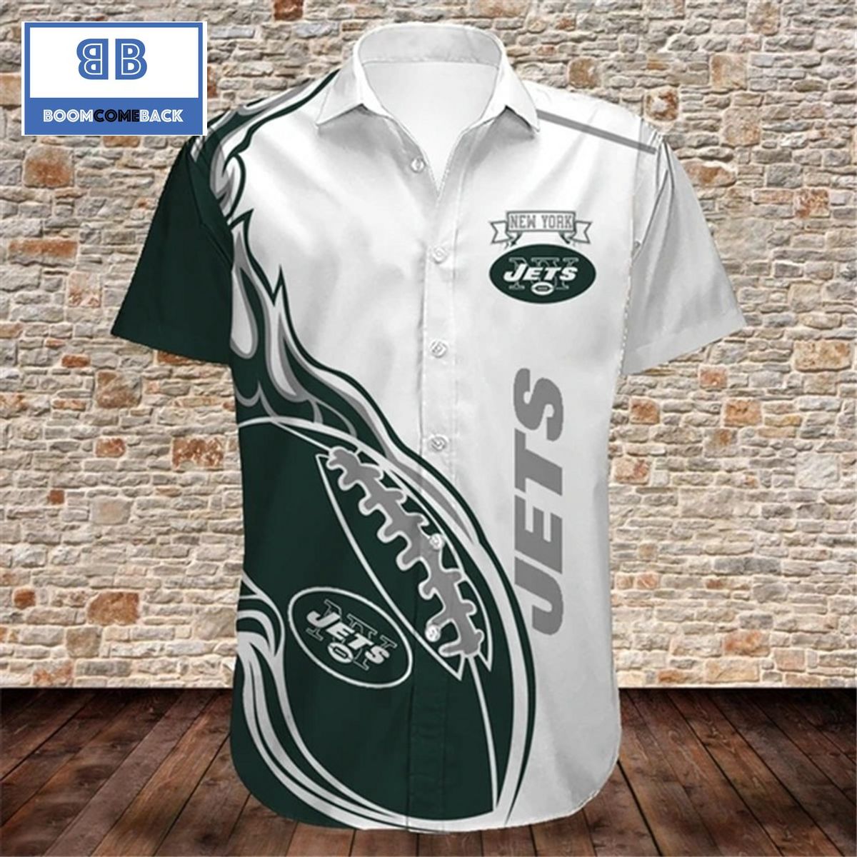 NFL New York Jets Tropical Flower Hawaiian Shirt