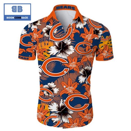 NHL Chicago Bears Tropical Flower Hawaiian Shirt