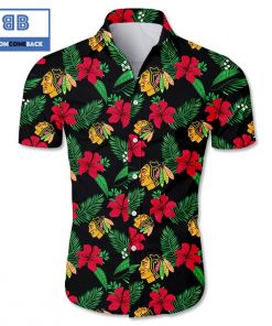 nhl chicago blackhawks tropical flower hawaiian shirt 2 Azj9R