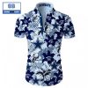 NHL Columbus Blue Tropical Flower Hawaiian Shirt