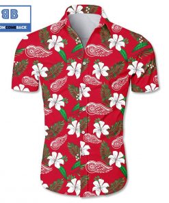 nhl detroit red wings tropical flower hawaiian shirt 4 td3Si