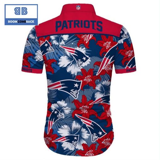 NHL New England Patriots Tropical Flower Hawaiian Shirt