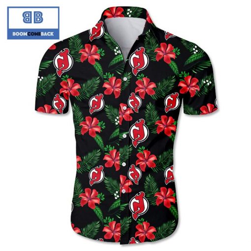 NHL New Jersey Devils Tropical Flower Hawaiian Shirt