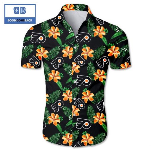 NHL Philadelphia Flyers Tropical Flower Hawaiian Shirt