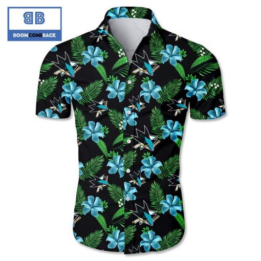 NHL San Jose Sharks Tropical Flower Hawaiian Shirt