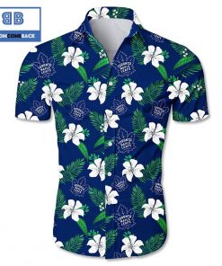 nhl toronto maple leafs tropical flower hawaiian shirt 2 E7CWt