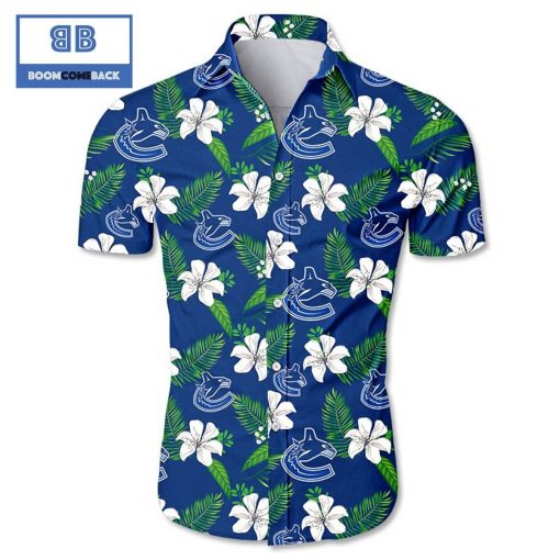 NHL Vancouver Canucks Tropical Flower Hawaiian Shirt