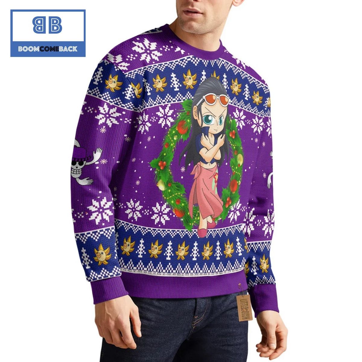 Nico Robin One Piece Anime Christmas Custom Knitted 3D Sweater