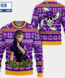 nico robin one piece anime ugly christmas purple sweater 3 kLvvS